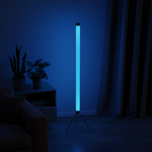 Blue lamp top angle