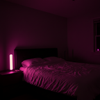 RGB Light Bar — Dark Bedroom