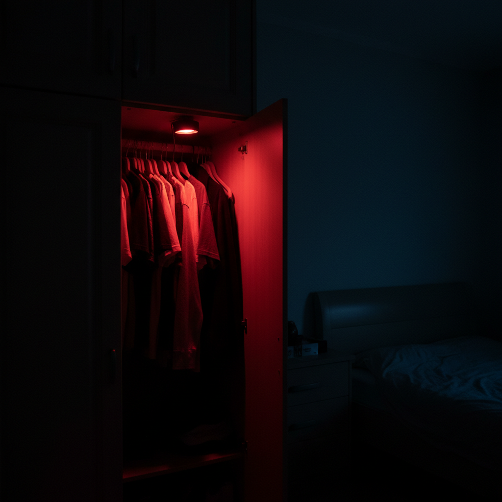 Spotlight wardrobe red